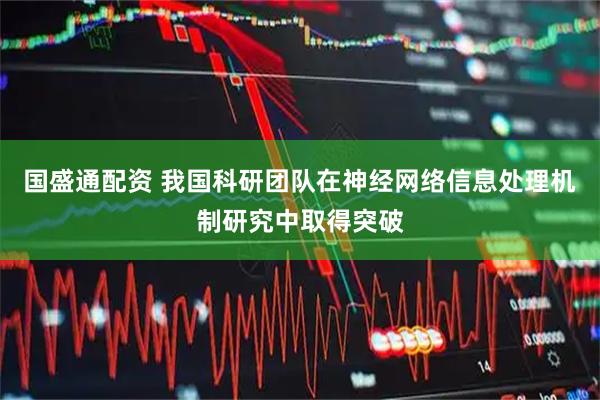 国盛通配资 我国科研团队在神经网络信息处理机制研究中取得突破